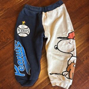 Zara Peanuts Kids' Two-Tone Sweatpants